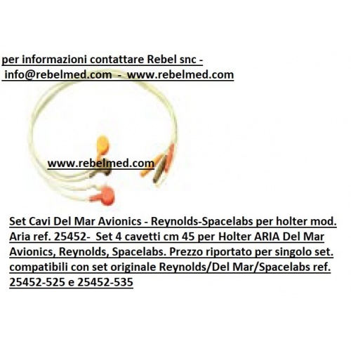 set_cavi_del_mar_avionics_-_reynolds-spacelabs_per_holter_mod__aria_ref__25452-__set_4_cavetti_cm_45_per_holter_aria_del_mar_avionics_reynolds_spacelabs__prezzo_riportato_per_singolo_set